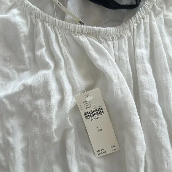 NWT 💙 anthro White Maxi Dress with Black Trim - Picture 6 of 9
